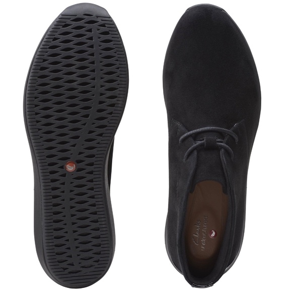 CLARKS TAWNIA LACE BLACK SUEDE LACE UP ANKLE BOOT Comfortable casual flat bootie - Picture 7 of 16